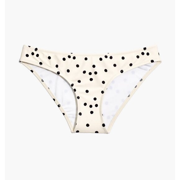 Madewell Women's Second Wave Classic Bikini Bottom in Dot Toss Size M NA707 - Picture 1 of 5